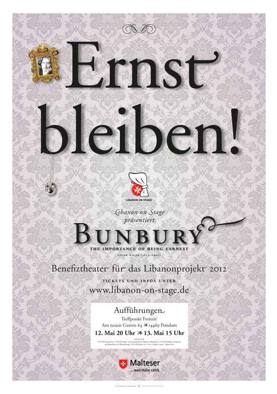 2011 wird's very british mit "Bunbury" von Oscar Wilde.